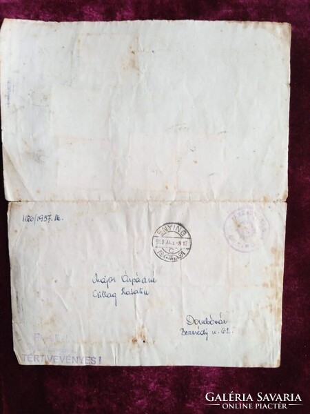 D205333 ENYING -Vági Károly - bírói ítélet - sok illetékbélyeggel -1930 Postázva Major -Dokmbóvár