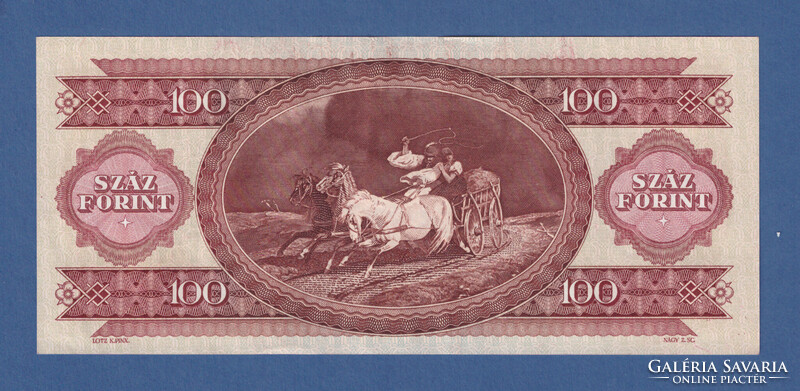 100 Forint 1995 EF+  a harmadik, egyben utolsó Köztársaság címeres "Piros százas"