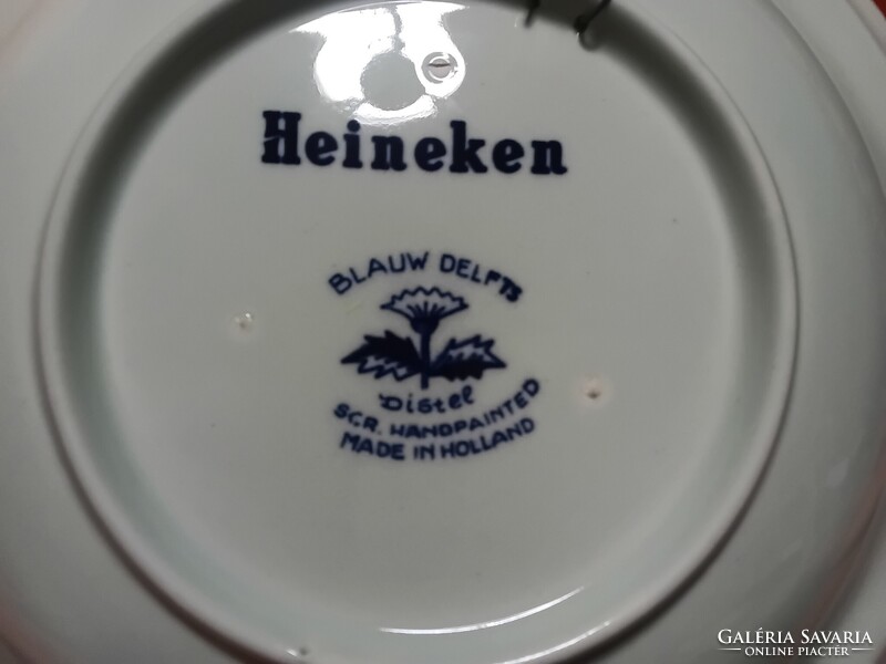 Holland  Delfts  , Heineken  porcelán  dísztányér