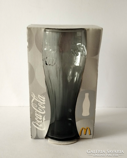 GYŰJTEMÉNYES 2008 FRANCIA COCA-COLA FEKETE ÜVEG POHÁR SAJÁT BONTATLAN DOBOZÁBAN