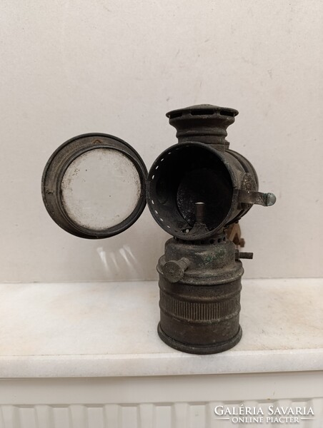 Antik bicikli lámpa Alte Fahrradlampe Bicycle Lamp karbid kerékpár gyűjtemény felújítandó 835 1568