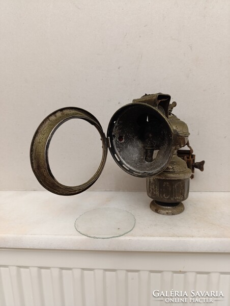 Antik bicikli lámpa Alte Fahrradlampe Bicycle Lamp karbid kerékpár gyűjtemény felújítandó 836 1569