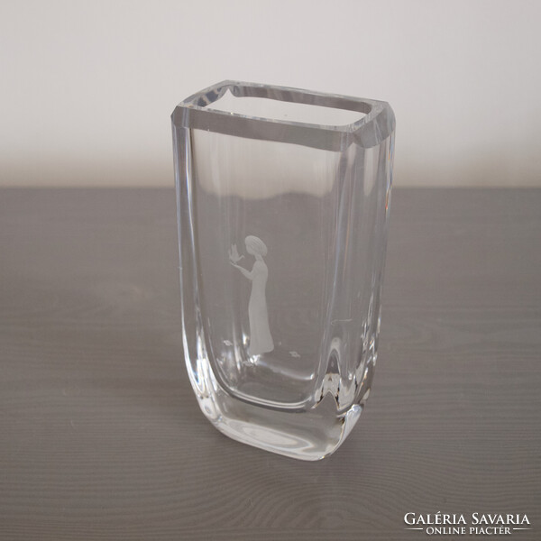 Régi Skruf kristály váza