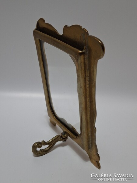 Vintage szecessziós asztali képkeret üveggel, 15 x 10 cm