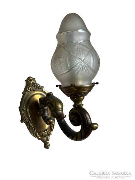 Antik réz bronz falikar páros