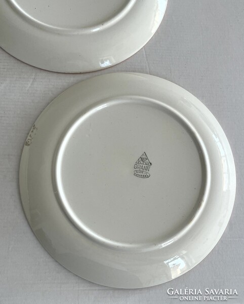 Retro, vintage 4db Kispest Gránit lapostányér, tányér
