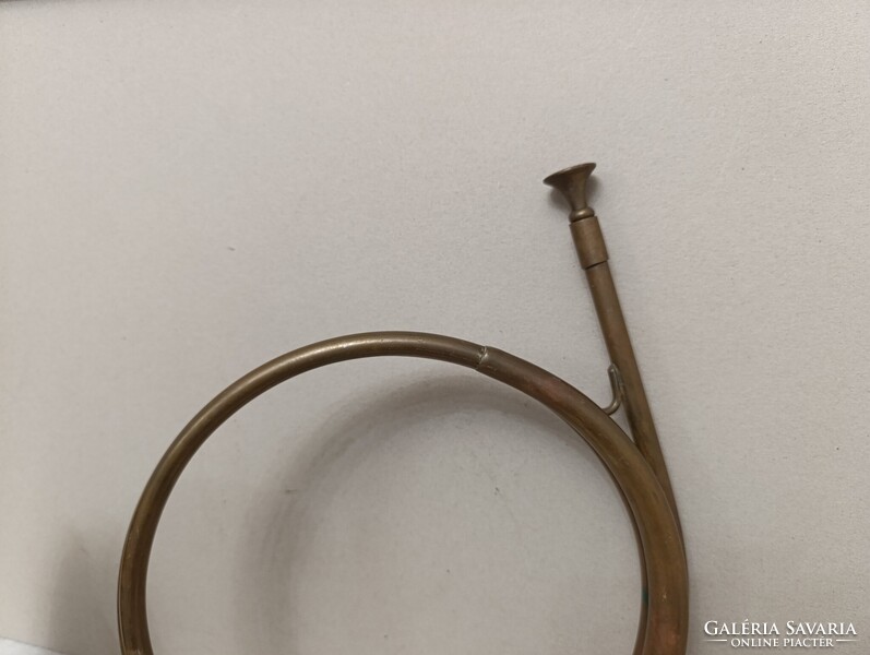 Antik trombita sárgaréz réz rézfúvós hangszer katona militari 888 1597