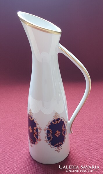 Elengáns Echt Kobalt német porcelán váza kék arany mintával arany széllel