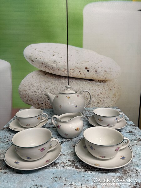 Hollóházi Régi Porcelán Teáskészlet A140