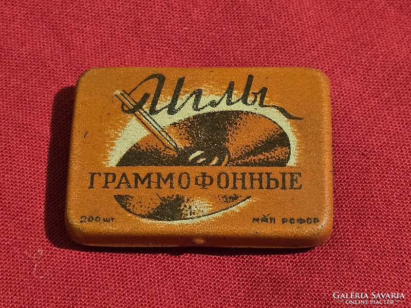 Gramofon tű eredeti pléh dobozában