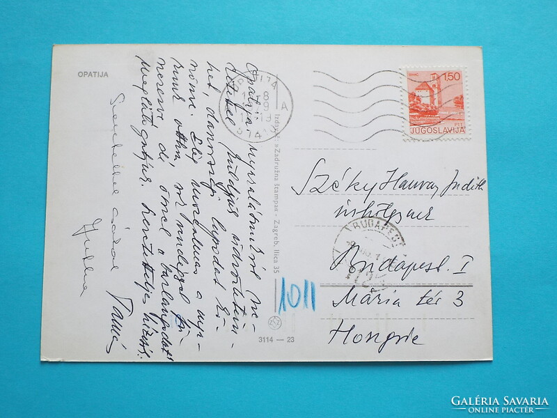 Képeslap (68) - Jugoszlávia (Horvátország) - Opatija (Abbázia) 1970-es évek