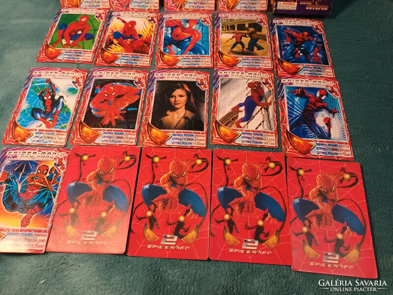 Extrém ritka 36 db Spiderman 2, Pókember 2 hologrammos kártyák teljes pakli dobozában.
