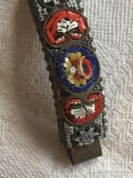 MILLEFIORI "MICROMOZAIK" karkötő-ajándék az 1900-as évekből Olaszországból