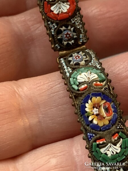 MILLEFIORI "MICROMOZAIK" karkötő-ajándék az 1900-as évekből Olaszországból
