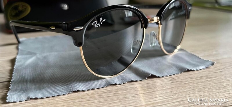 RAY BAN Clubround NAPSZEMÜVEG TOKKAL, KENDŐVEL,ÚJ!