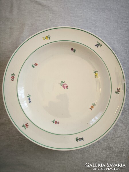 Antik Bécsi rózsàs vastag porcelán tàl sültes pecsenyés kínáló tàl.Altwien kézi festett! 1810-ből