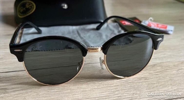RAY BAN Clubround NAPSZEMÜVEG TOKKAL, KENDŐVEL,ÚJ!