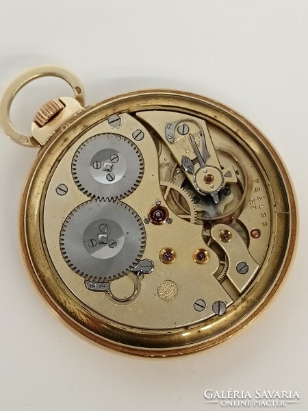 1922 IWC Schaffhausen 14K Arany Zsebóra GYÖNYÖRŰ ÁLLAPOTBAN SZÉPEN JÁR!!!