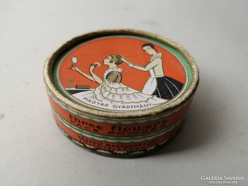 THREE FLOWERS FACE POWDER - RICHARD HUDNUT - MAGYAR GYÁRTMÁNY