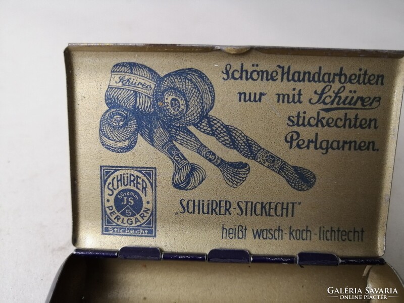 SCHÜRER PERLGARN - GYÖNGYFONÁL FÉM DOBOZKA
