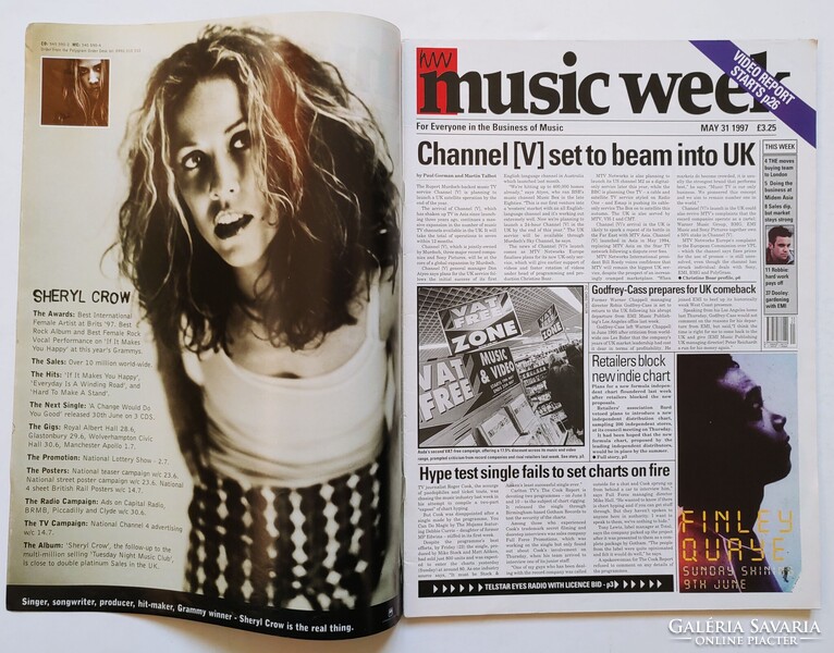 Music Week 1997/5/31 Sherly Crow Bunnymen Robbie Williams Sarah Brightman Friends Bon Jovi Quadropeh