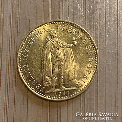 Ferenc József arany 10 Korona, 3,39gr 1911 KB