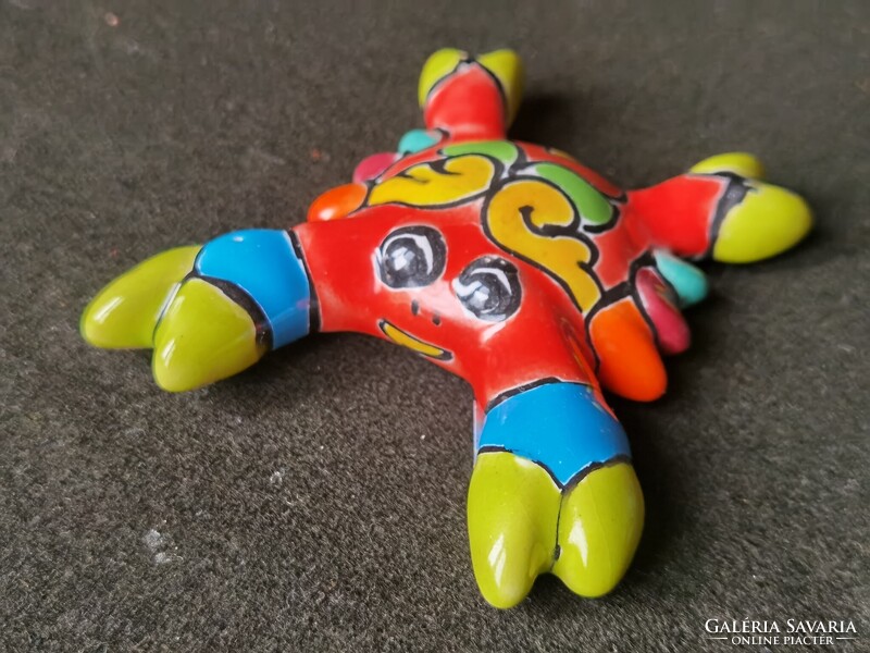 Mexikói talavera kerámia rák figura