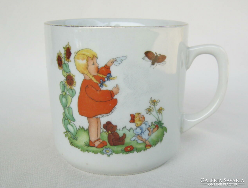 Zsolnay porcelán  mese mintás gyerek bögre