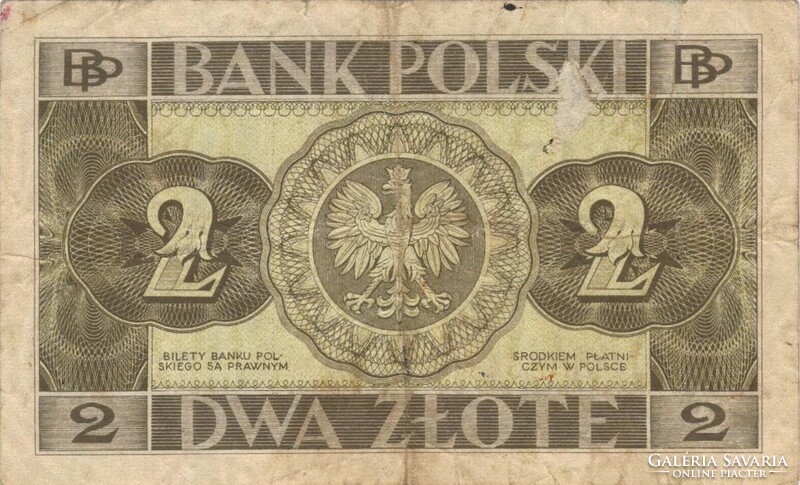 2 zloty zlote zlotych 1936 Lengyelország 2.