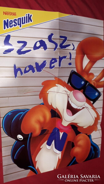 Retro NESTLÉ - NESQUICK - NESTLÉ nyuszis plakát 59 X 42 cm a képek szerint