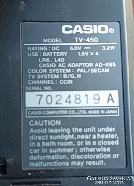 Retro szines mini tv CASIO TV-450