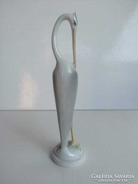 Hollóházi porcelán kócsag madár figura