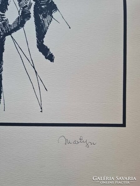 Martyn Ferenc: Don Quijote és Sancho Panza szitanyomat