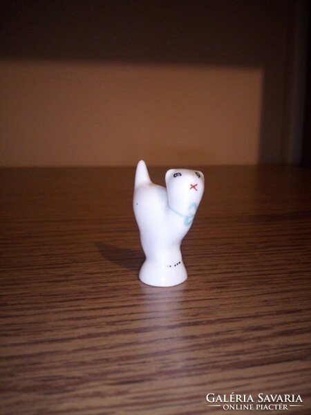 Hollóházi porcelán csikknyomó cica, macska. Hibátlan.