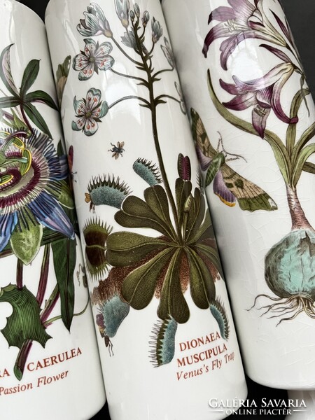 RITKA! Mesés vintage Portmeirion Botanic Garden porcelán nyújtófa, sodrófa lepkékkel, virágokkal