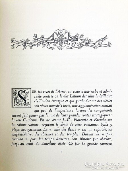 Sous le ciel de Florence - számozott bibliofil művészi kiadvány Firenzéről, 1925