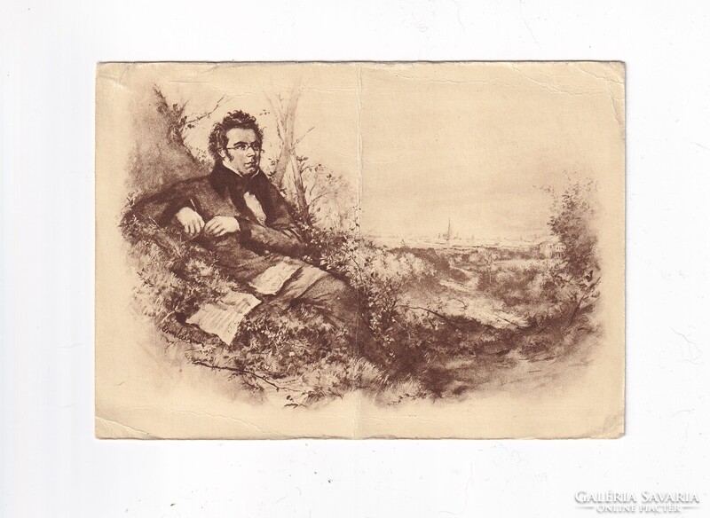 MV:05 Franz Peter Schubert (1797-1828) képeslap postatiszta.