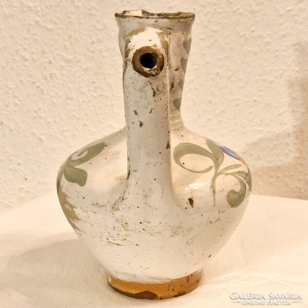 Csöcsöskorső, csörgőkorsó, aratókorsó - fehér virágos (M=17, D=10,5) (20.)