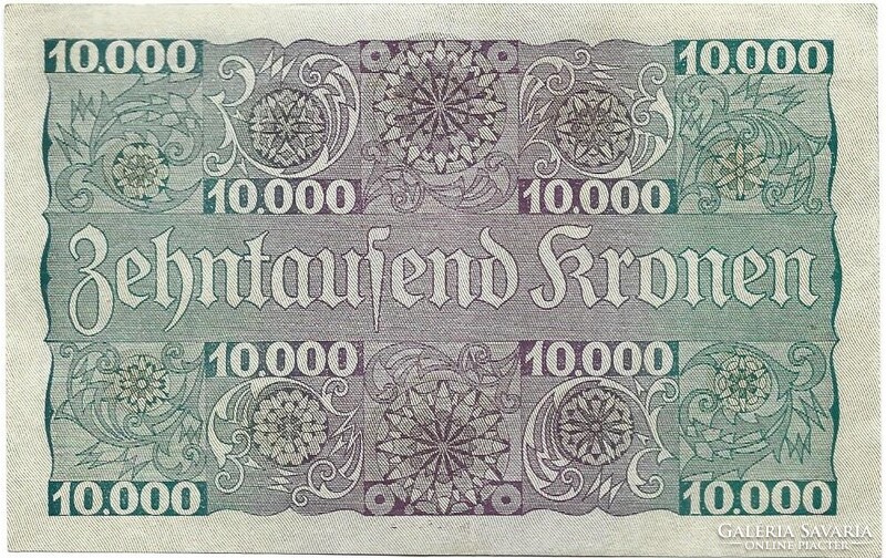 1 schilling a 10000 korona bankjegyen II. kiadás 1924 Ausztria 2.