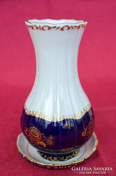 Zsonay pompadour váza és gyűrűtartó együtt