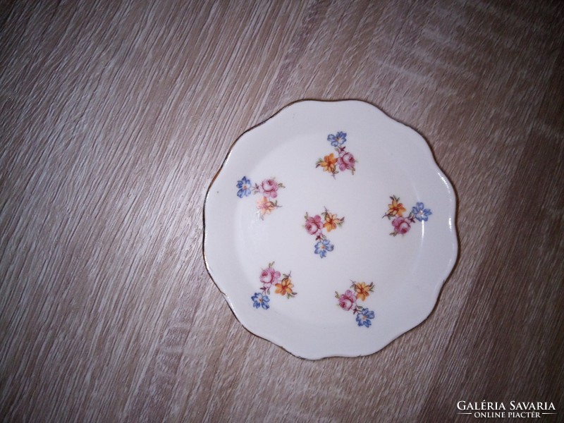 Aquincum porcelán virág mintás gyűrű tartó, tálka. Jelzett