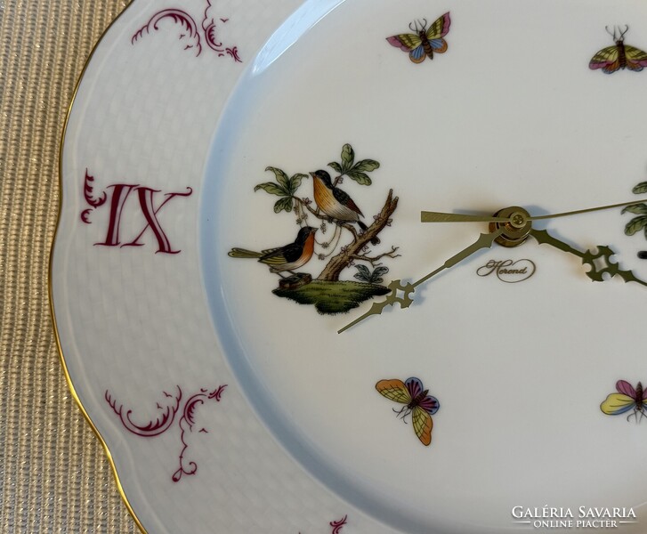Herendi porcelán Rotschild mintás falióra