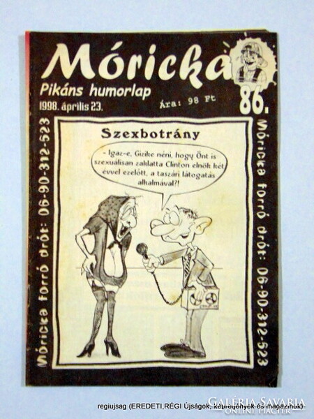 1998 április 23  /  Móricka  /  SZÜLETÉSNAPRA! PIKÁNS HUMORLAP? Ssz.:  13210