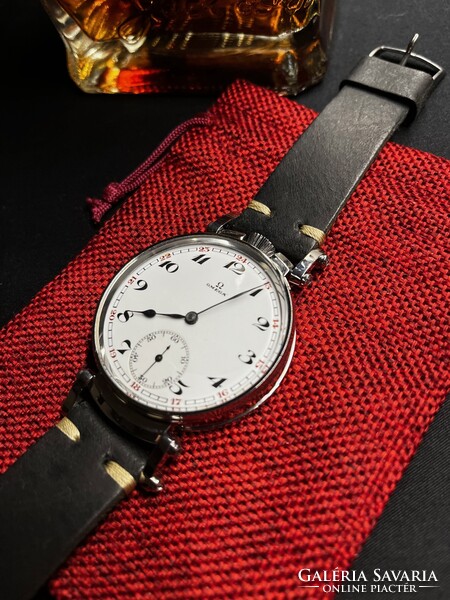 Omega zsebóra beépítés üveg hátlappal 1931-ből