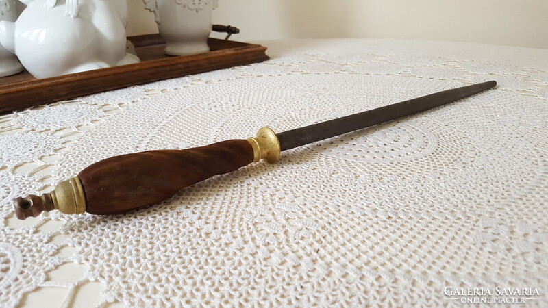 Antik,nagyméretű Rushbroke angol fenőacél