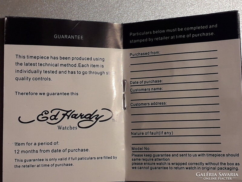 Ed Hardy vatches  Ed Hardy karóra dobozában replika?