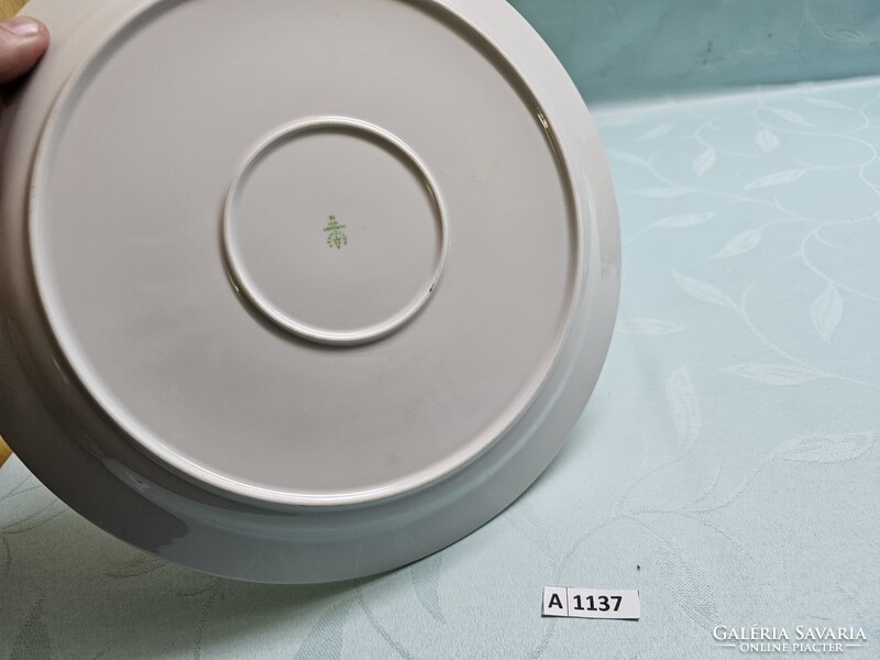 A1137 Hollóházi porcelán süteményes tál 30 cm