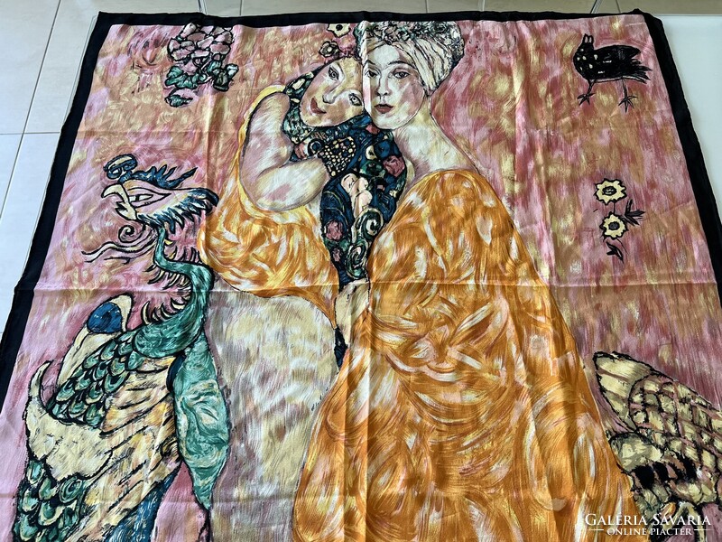 Selyemkendő Gustav Klimt “Barátnők” c. festményével, Artrepro Medici márka