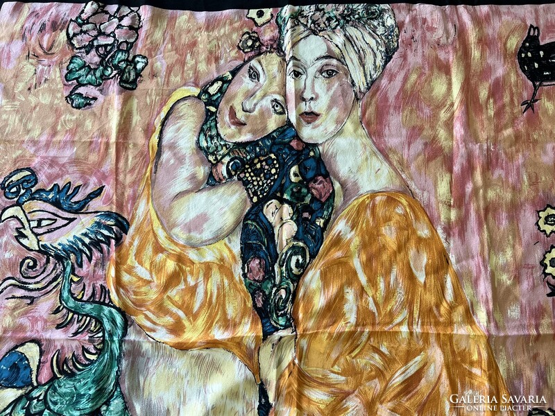 Selyemkendő Gustav Klimt “Barátnők” c. festményével, Artrepro Medici márka
