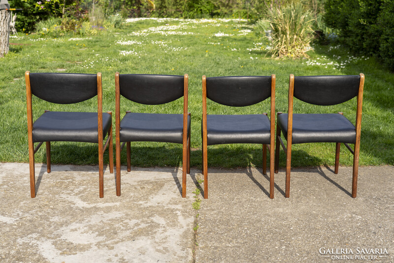Mid Century Dán SAX Székek / Tikfa / 4 db / Retró / Régi